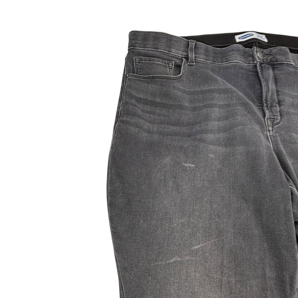 Old Navy Women Plus 24 Rockstar Super Skinny Gray Built-In‎ Warm Stretch Jeans - Picture 7 of 16